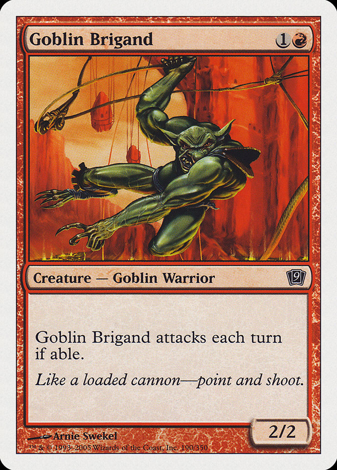 Goblin Brigand – Common Magic: The Gathering card from Ninth Edition (#190)
