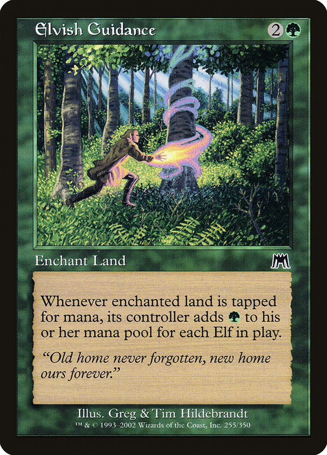 Elvish Guidance – Common Magic: The Gathering card from Onslaught (#255)
