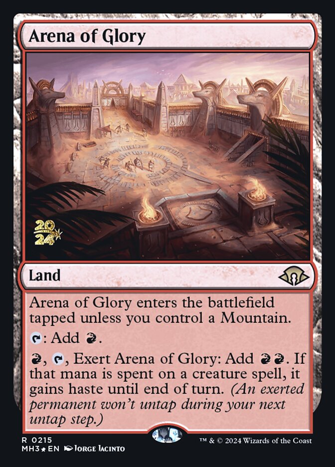 Arena of Glory – Rare Magic: The Gathering card from Modern Horizons 3 Promos (#215s)