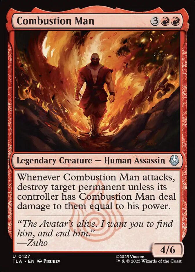 Combustion Man – Uncommon Magic: The Gathering card from Avatar: The Last Airbender (#127)