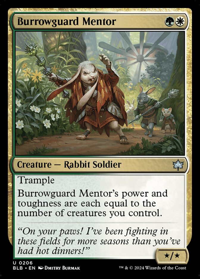 Burrowguard Mentor – Uncommon Magic: The Gathering card from Bloomburrow (#206)