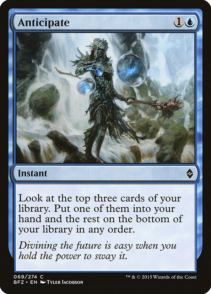 Anticipate – Common Magic: The Gathering card from Battle for Zendikar (#69)