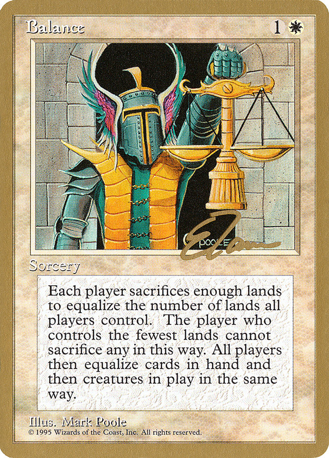 Balance – Rare Magic: The Gathering card from Pro Tour Collector Set (#et6)