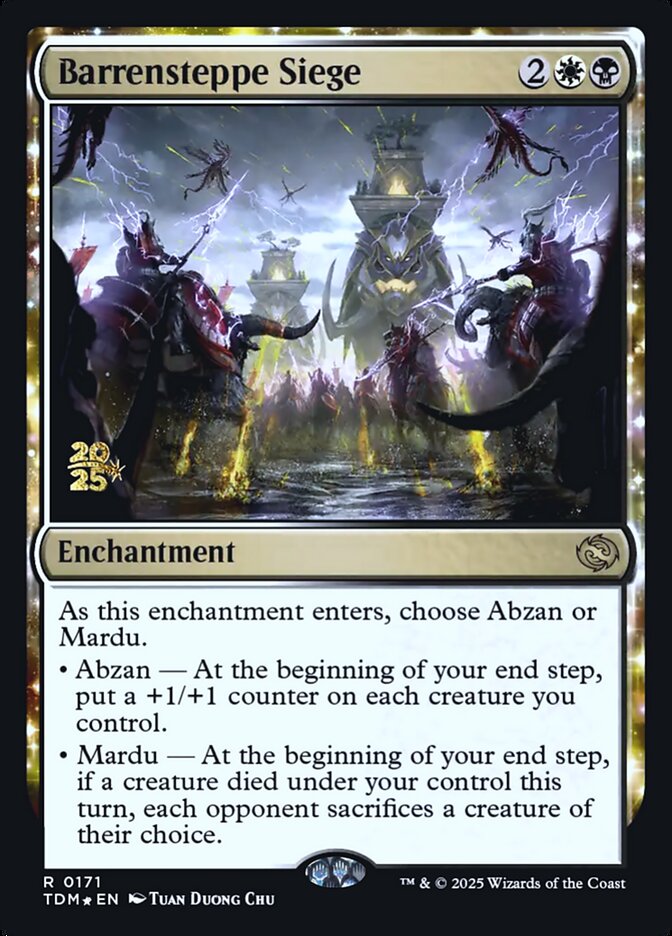 Barrensteppe Siege – Rare Magic: The Gathering card from Tarkir: Dragonstorm Promos (#171s)