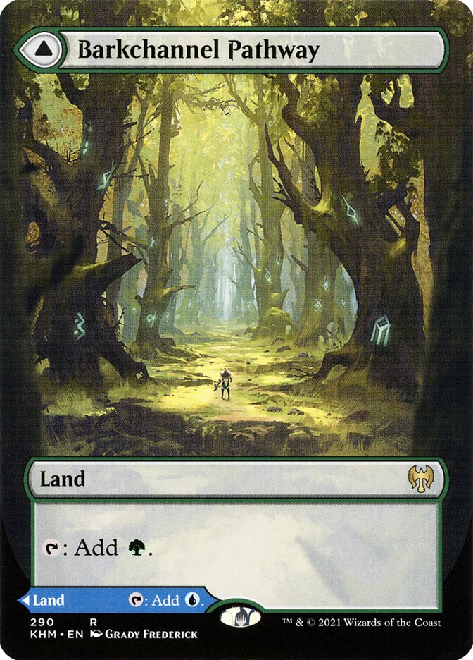 Barkchannel Pathway // Tidechannel Pathway – Rare Magic: The Gathering card from Kaldheim (#290)