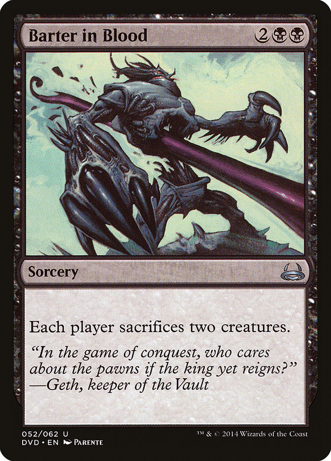 Barter in Blood – Uncommon Magic: The Gathering card from Duel Decks Anthology: Divine vs. Demonic (#52)