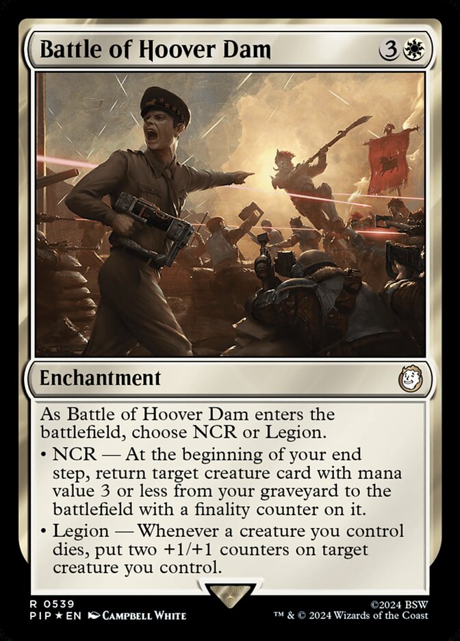 Battle of Hoover Dam – Rare Magic: The Gathering card from Fallout (#539)