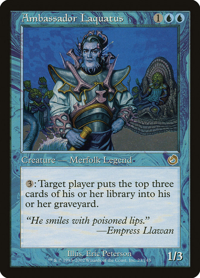 Ambassador Laquatus – Rare Magic: The Gathering card from Torment (#23)