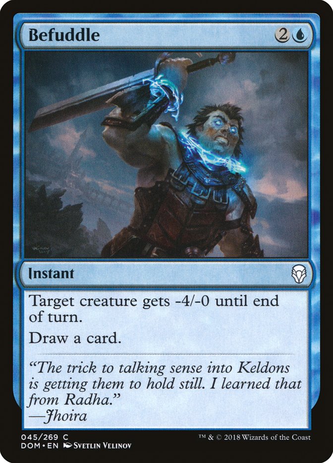 Befuddle – Common Magic: The Gathering card from Dominaria (#45)
