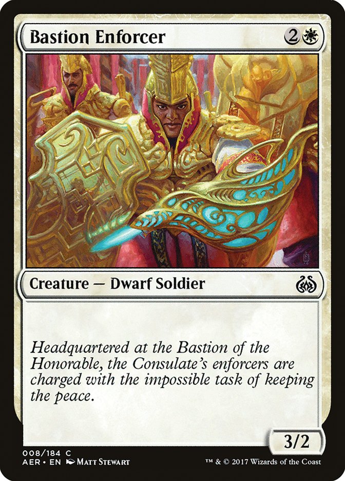 Bastion Enforcer – Common Magic: The Gathering card from Aether Revolt (#8)