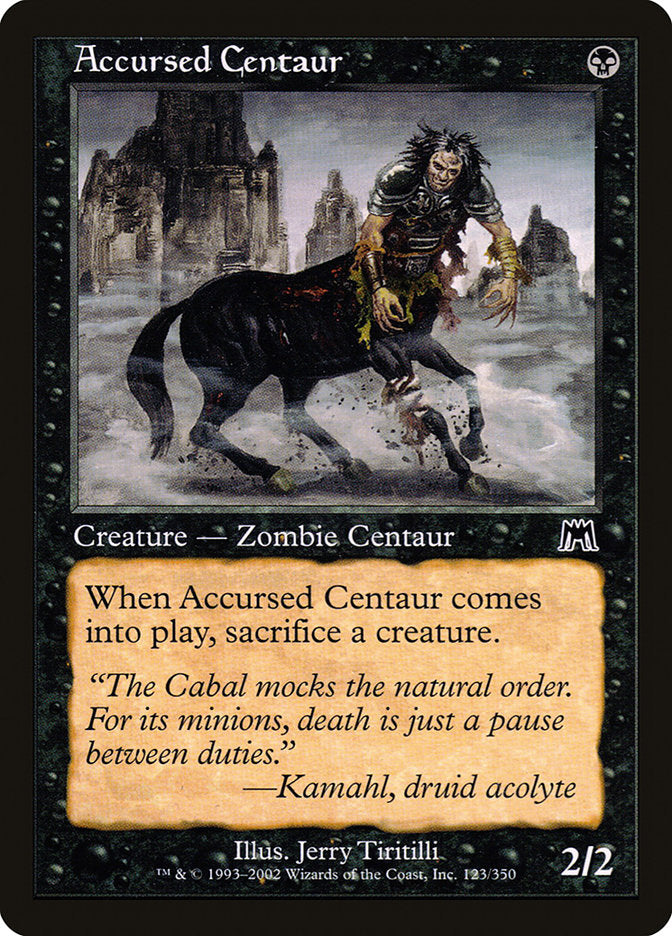 Accursed Centaur – Common Magic: The Gathering card from Onslaught (#123)