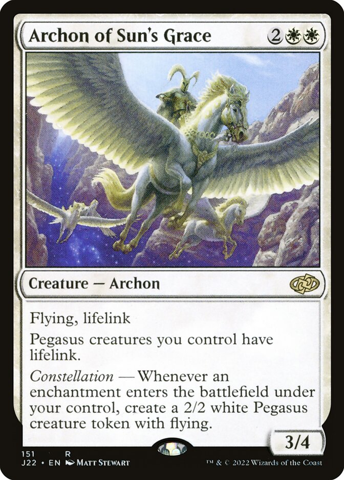 Archon of Sun's Grace – Rare Magic: The Gathering card from Jumpstart 2022 (#151)