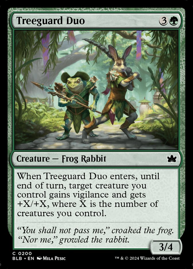 Treeguard Duo – Common Magic: The Gathering card from Bloomburrow (#200)