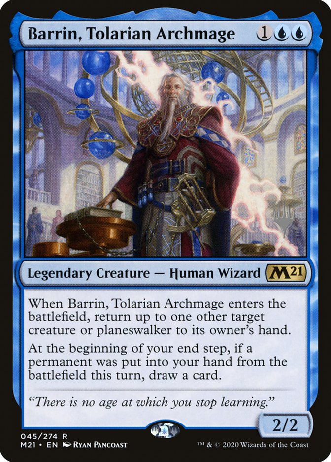 Barrin, Tolarian Archmage – Rare Magic: The Gathering card from Core Set 2021 Promos (#45p)