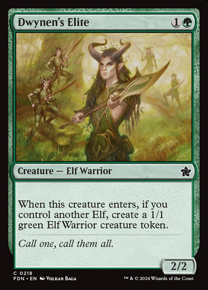 Dwynen's Elite – Common Magic: The Gathering card from Foundations (#218)