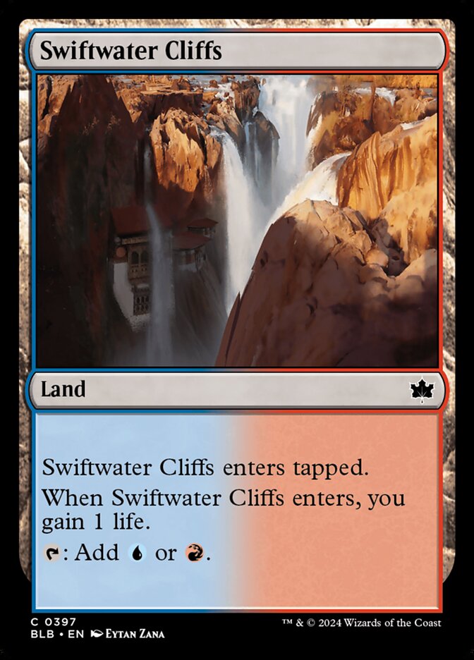 Swiftwater Cliffs – Common Magic: The Gathering card from Bloomburrow (#397)