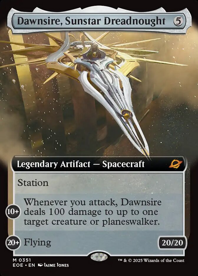 Dawnsire, Sunstar Dreadnought – Mythic Magic: The Gathering card from Edge of Eternities (#351)