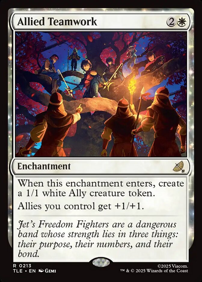 Allied Teamwork – Rare Magic: The Gathering card from Avatar: The Last Airbender Eternal (#213)