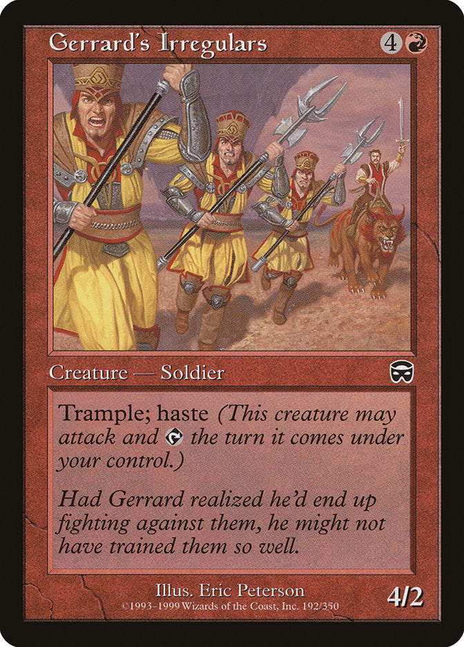Gerrard's Irregulars – Common Magic: The Gathering card from Mercadian Masques (#192)