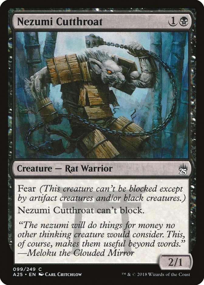 Nezumi Cutthroat – Common Magic: The Gathering card from Masters 25 (#99)
