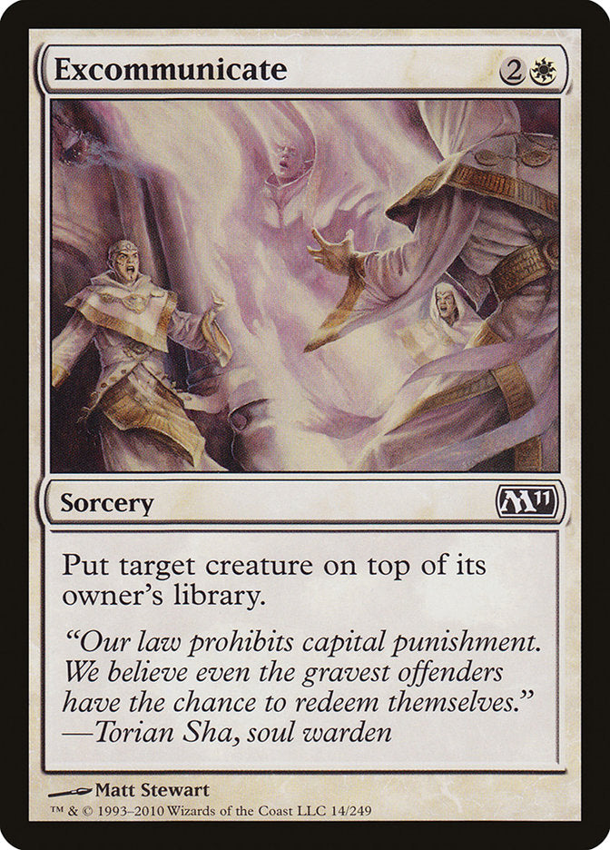Excommunicate – Common Magic: The Gathering card from Magic 2011 (#14)