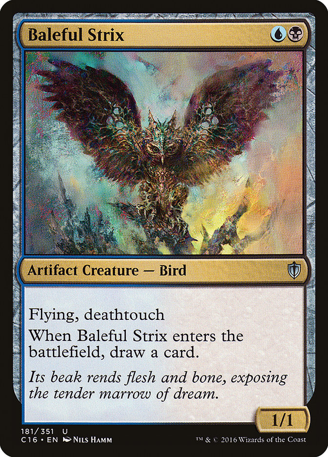 Baleful Strix – Uncommon Magic: The Gathering card from Commander 2016 (#181)