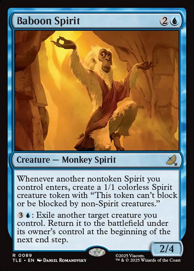 Baboon Spirit – Rare Magic: The Gathering card from Avatar: The Last Airbender Eternal (#89)