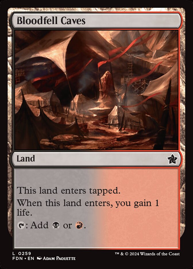 Bloodfell Caves – Common Magic: The Gathering card from Foundations (#259)