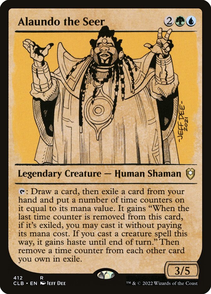 Alaundo the Seer – Rare Magic: The Gathering card from Commander Legends: Battle for Baldur's Gate (#412)
