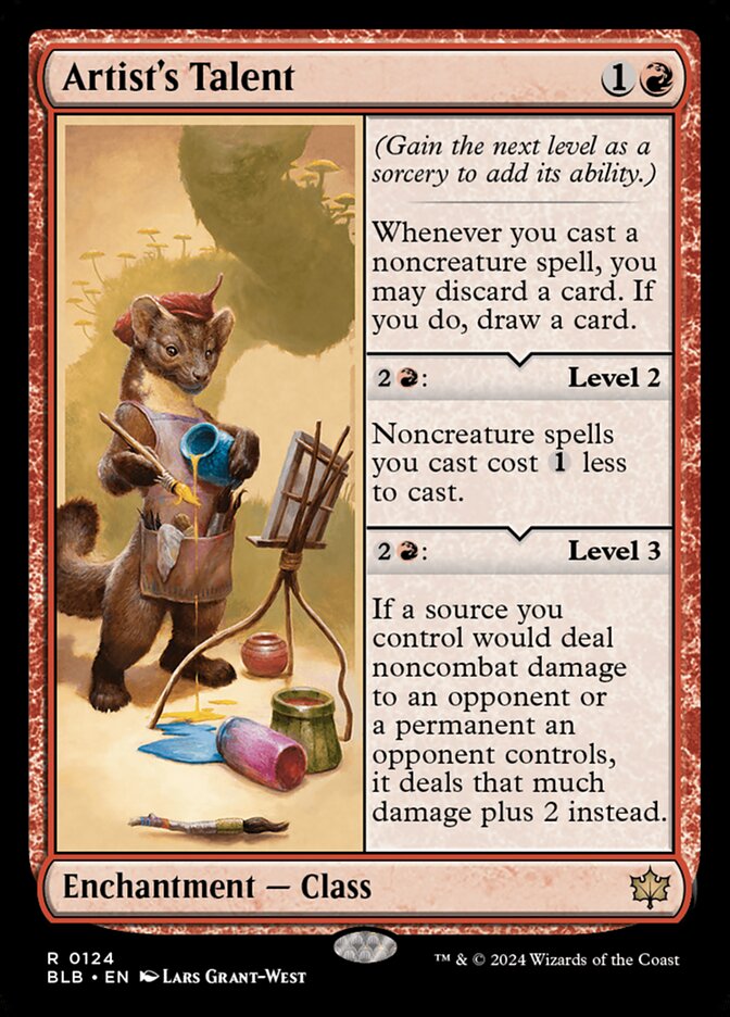 Artist's Talent – Rare Magic: The Gathering card from Bloomburrow (#124)