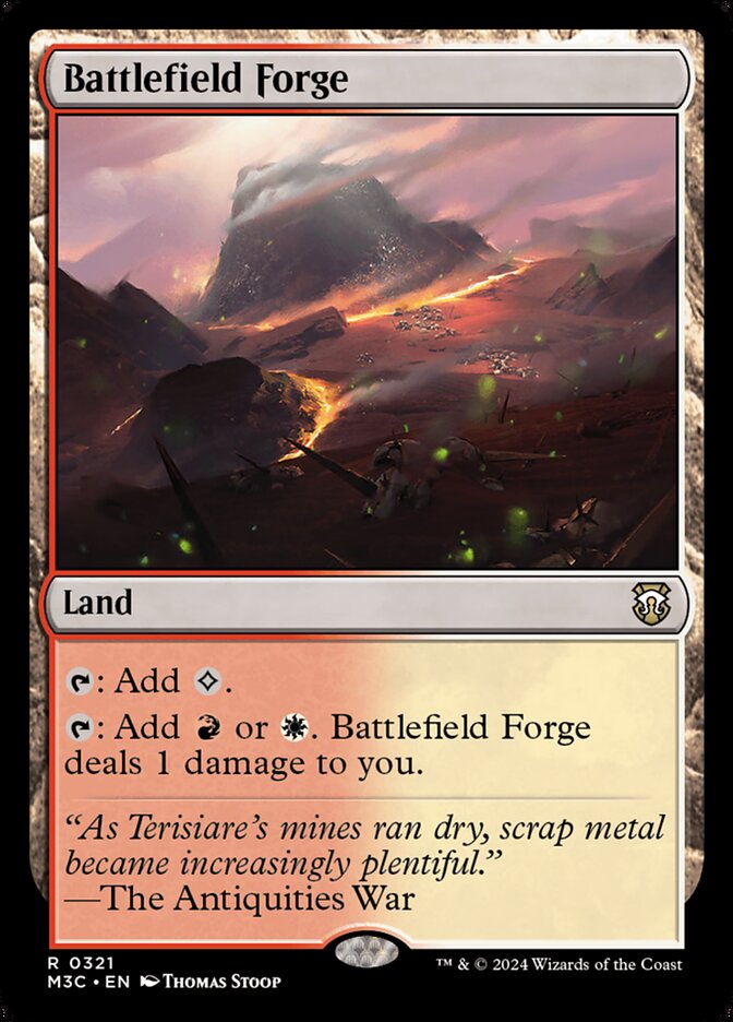 Battlefield Forge – Rare Magic: The Gathering card from Modern Horizons 3 Commander (#321)