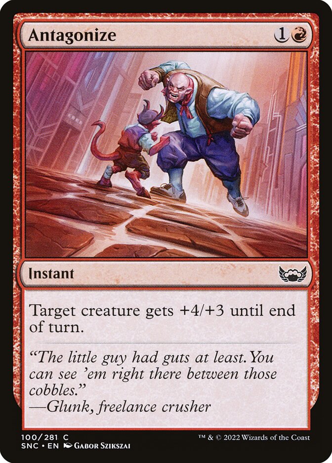 Antagonize – Common Magic: The Gathering card from Streets of New Capenna (#100)