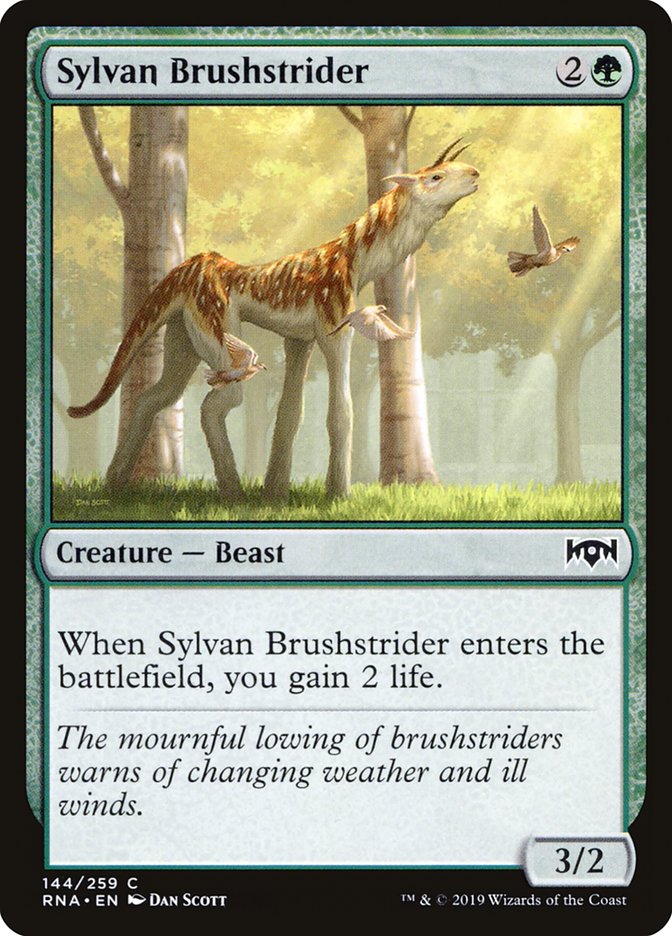 Sylvan Brushstrider – Common Magic: The Gathering card from Ravnica Allegiance (#144)