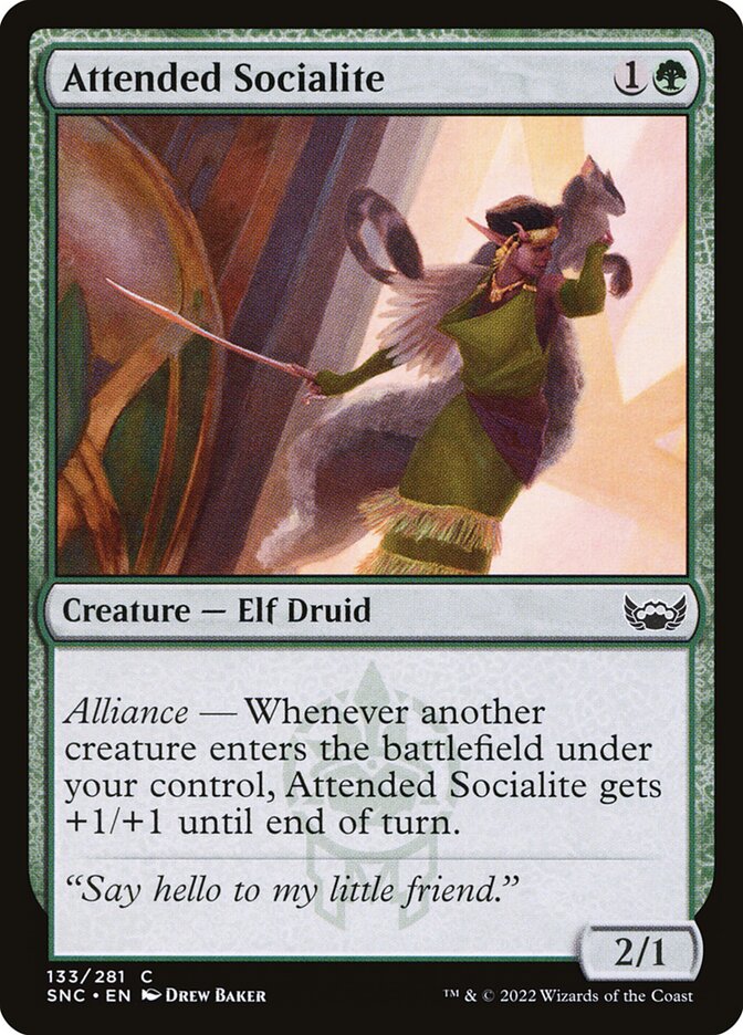 Attended Socialite – Common Magic: The Gathering card from Streets of New Capenna (#133)