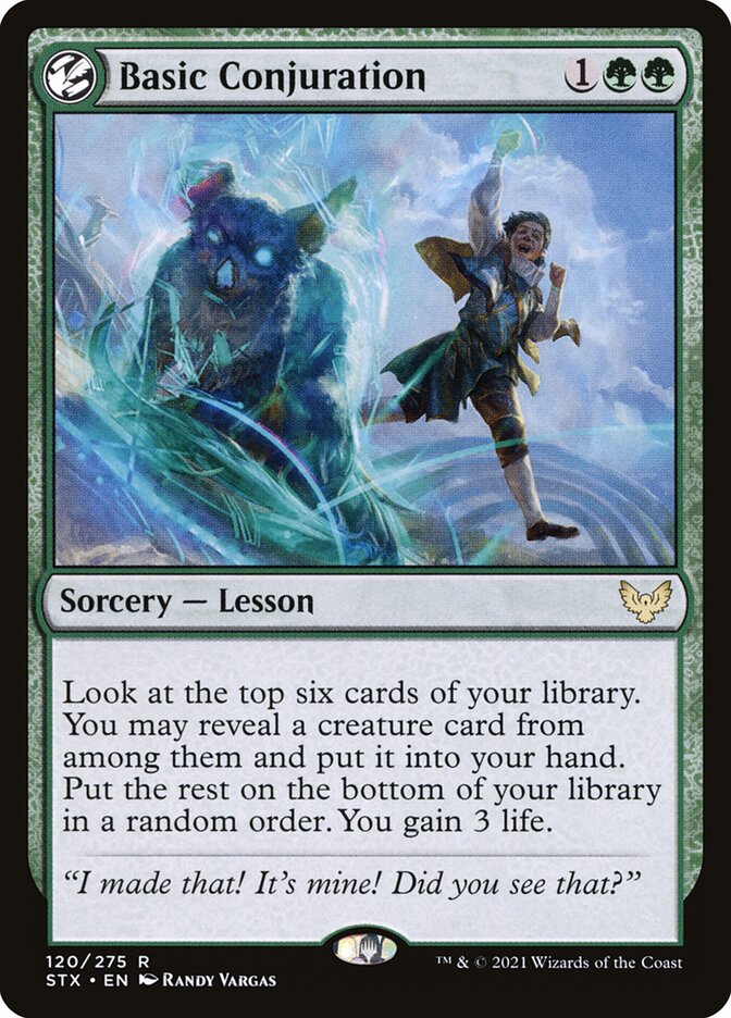 Basic Conjuration – Rare Magic: The Gathering card from Strixhaven: School of Mages (#120)