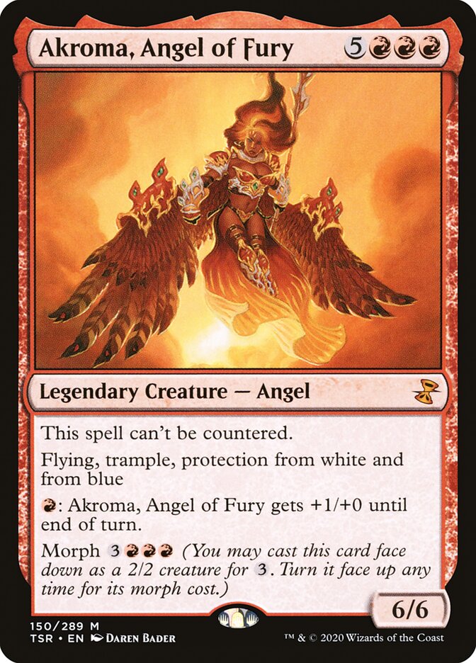 Akroma, Angel of Fury – Mythic Magic: The Gathering card from Time Spiral Remastered (#150)