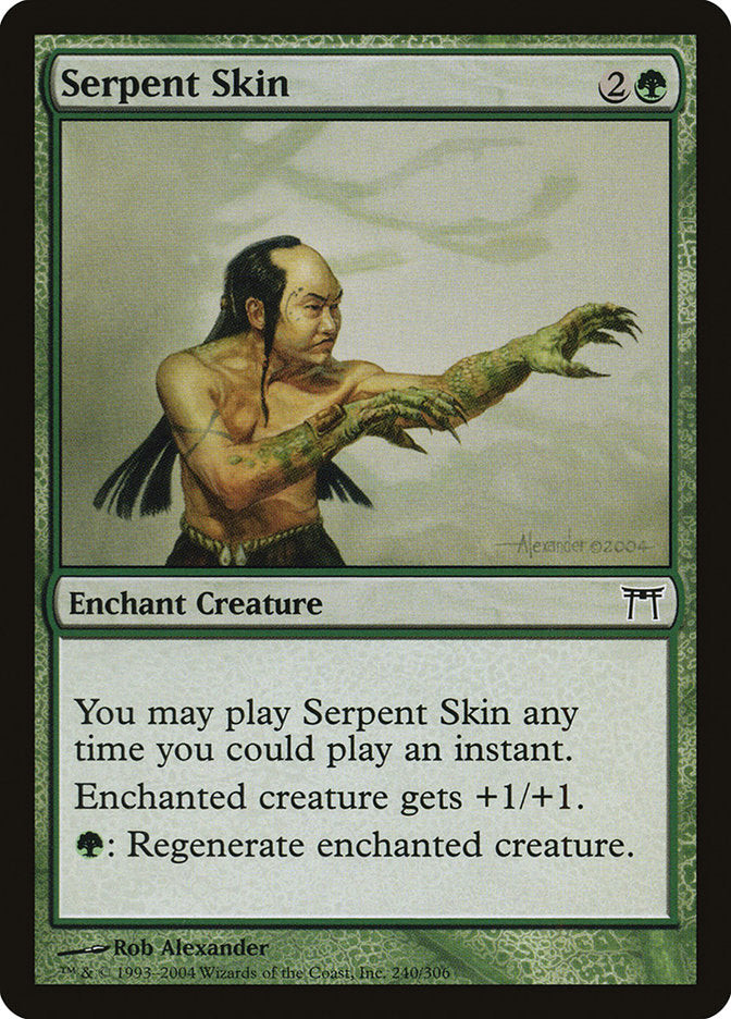 Serpent Skin – Common Magic: The Gathering card from Champions of Kamigawa (#240)