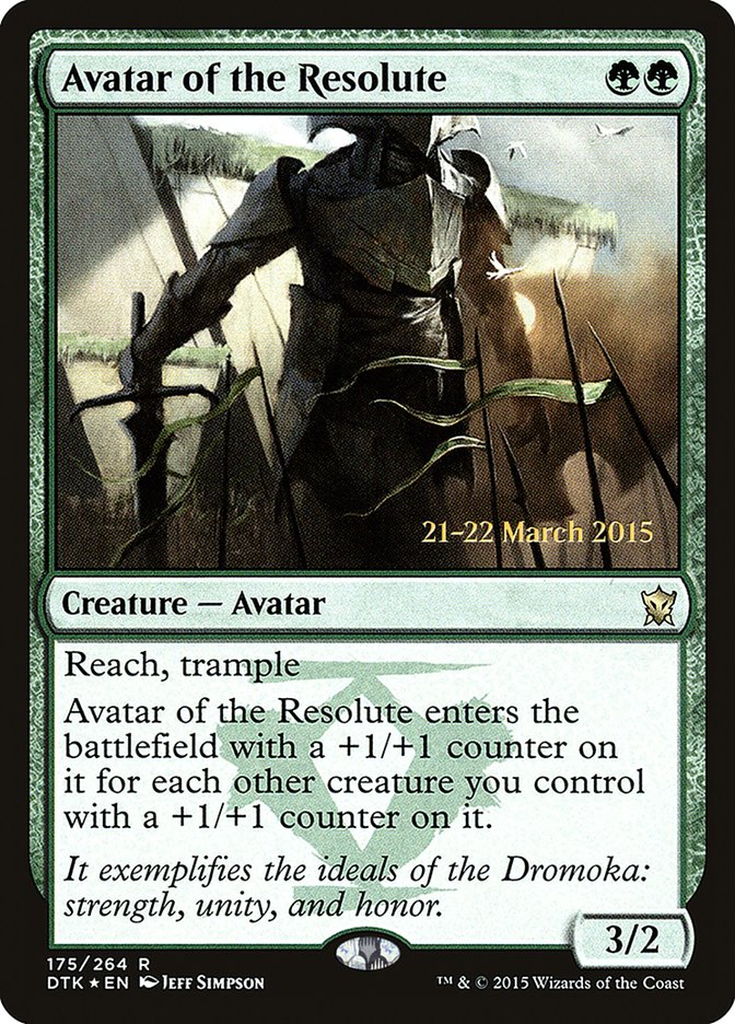 Avatar of the Resolute – Rare Magic: The Gathering card from Dragons of Tarkir Promos (#175s)