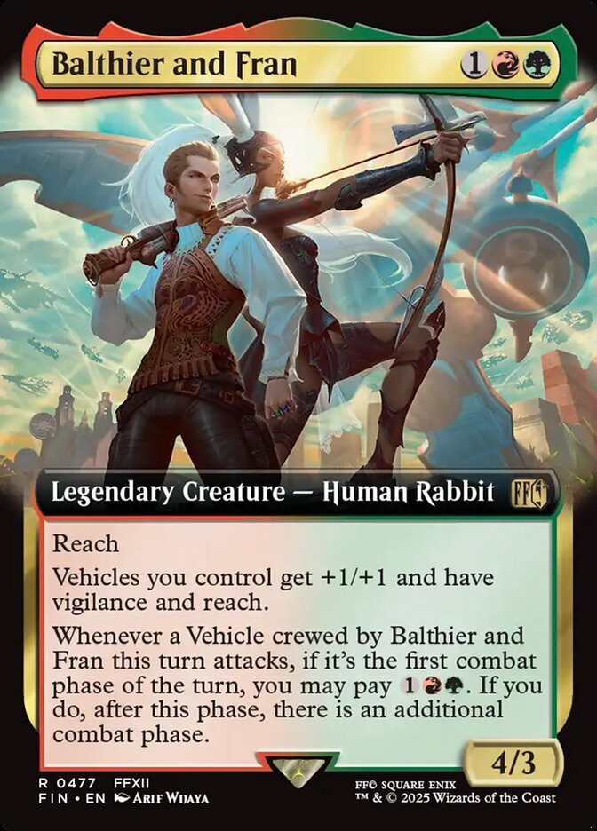Balthier and Fran – Rare Magic: The Gathering card from Final Fantasy (#477)