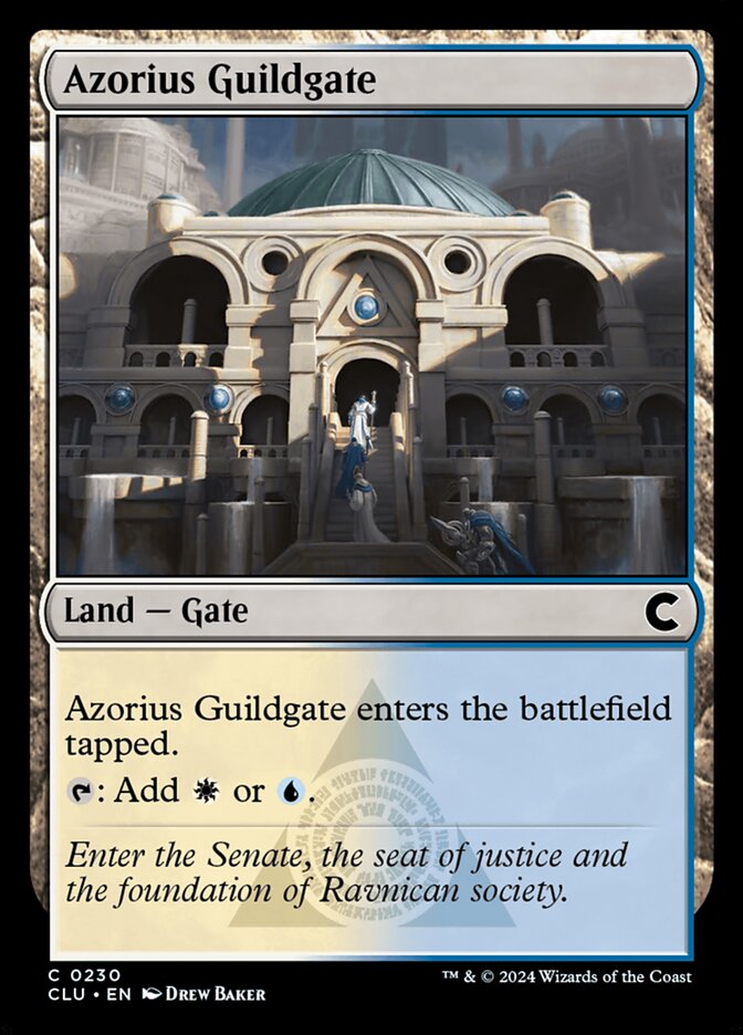 Azorius Guildgate – Common Magic: The Gathering card from Ravnica: Clue Edition (#230)