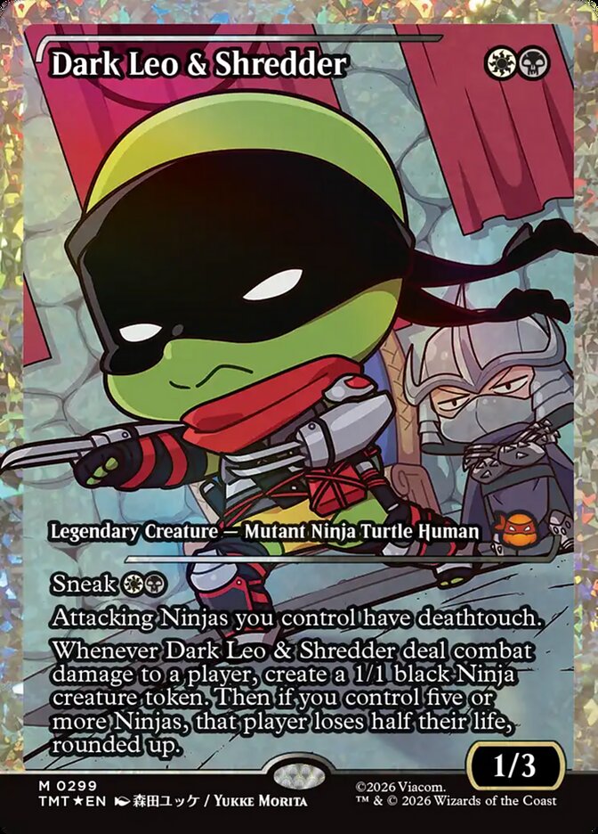 Dark Leo & Shredder – Mythic Magic: The Gathering card from Teenage Mutant Ninja Turtles (#299)