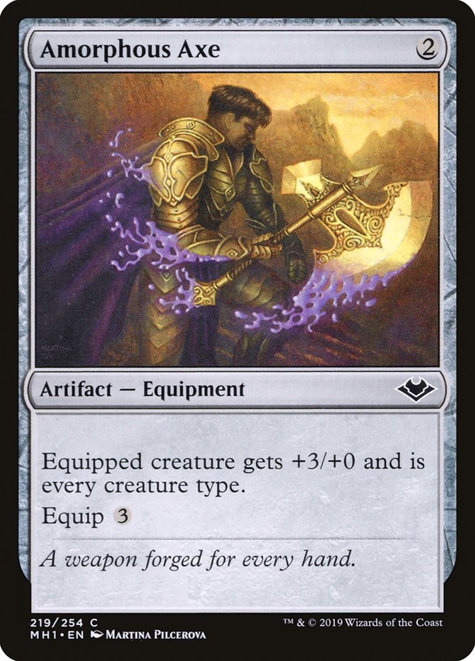 Amorphous Axe – Common Magic: The Gathering card from Modern Horizons (#219)