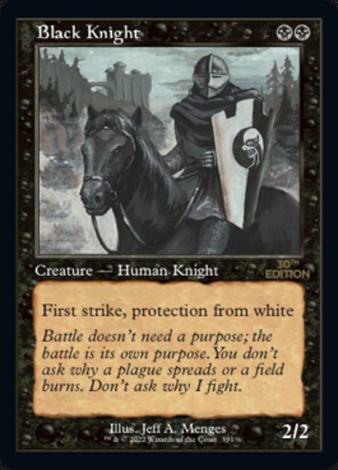Black Knight – Uncommon Magic: The Gathering card from 30th Anniversary Edition (#391)