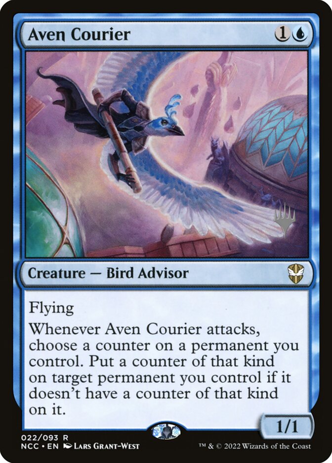 Aven Courier – Rare Magic: The Gathering card from New Capenna Commander Promos (#22p)