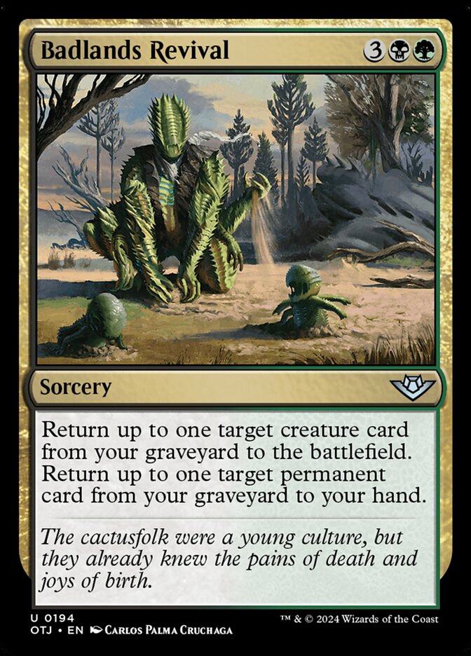Badlands Revival – Uncommon Magic: The Gathering card from Outlaws of Thunder Junction (#194)