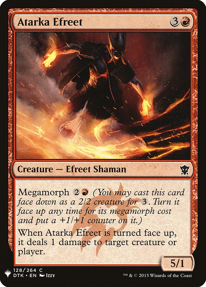 Atarka Efreet – Common Magic: The Gathering card from The List (#DTK-128)