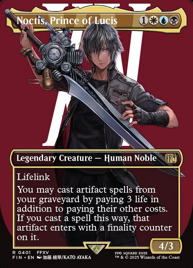 Noctis, Prince of Lucis – Rare Magic: The Gathering card from Final Fantasy (#401)