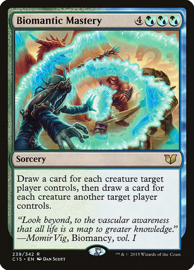 Biomantic Mastery – Rare Magic: The Gathering card from Commander 2015 (#239)