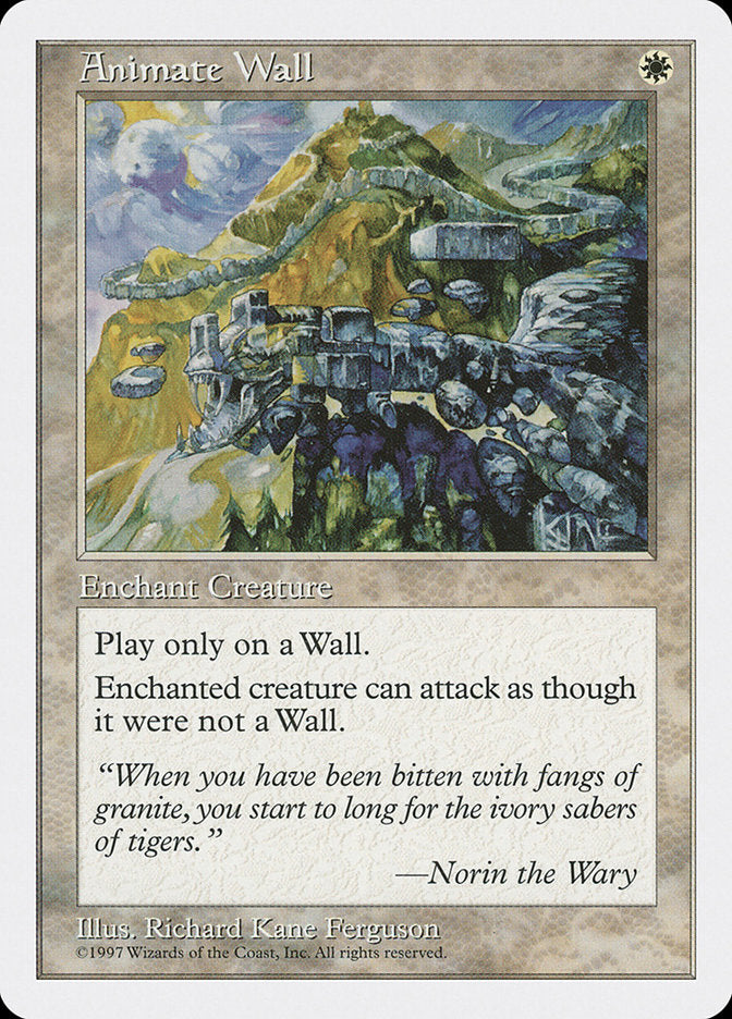 Animate Wall – Rare Magic: The Gathering card from Fifth Edition (#5)