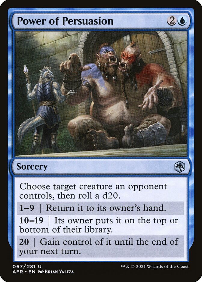 Power of Persuasion – Uncommon Magic: The Gathering card from Adventures in the Forgotten Realms (#67)